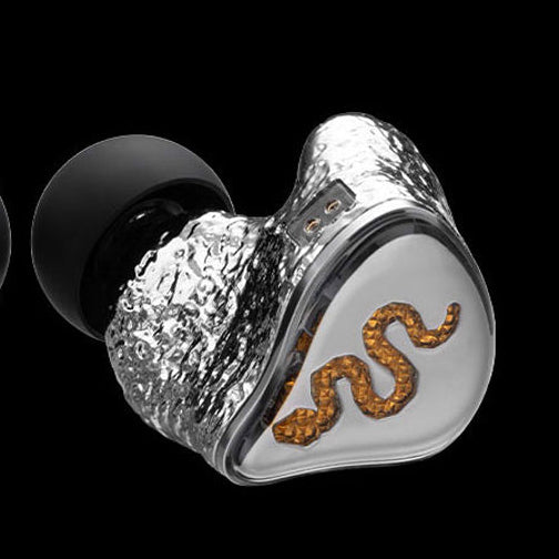 EarAcoustic Audio Golden Snake II Metallic Earphones Titanium-Gold Driver