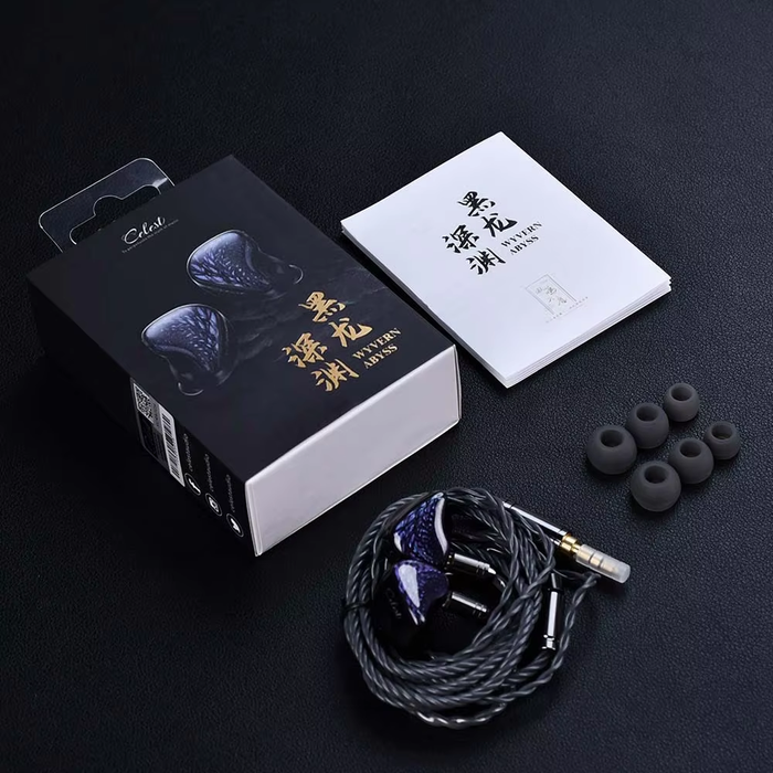 Kinera Celest Wyvern Black 10mm LCP Diaphragm Dynamic Driver In-Ear Monitors HiFi Earphone