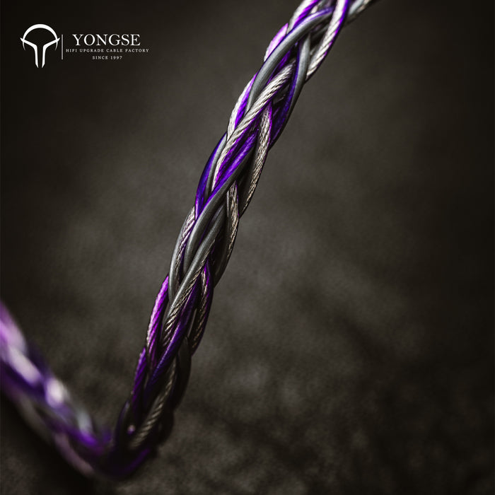 YONGSE Sakurple 8core Silver-plated Monocrystalline Copper Earphone Upgrade Cable