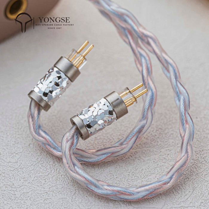 YONGSE Spark 8core 6N Litz Structure Hybrid Braid Furukawa Oxygen-Free Copper + Silver-plated Copper Earphone Upgrade Cable