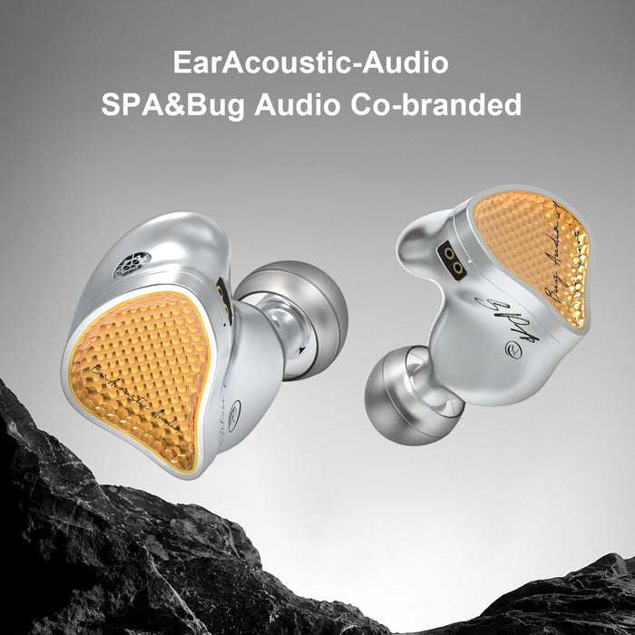 EarAcoustic x Bug Audio SPA-Hi End Titanium-coated dome Silicone Diaphragm Earphones