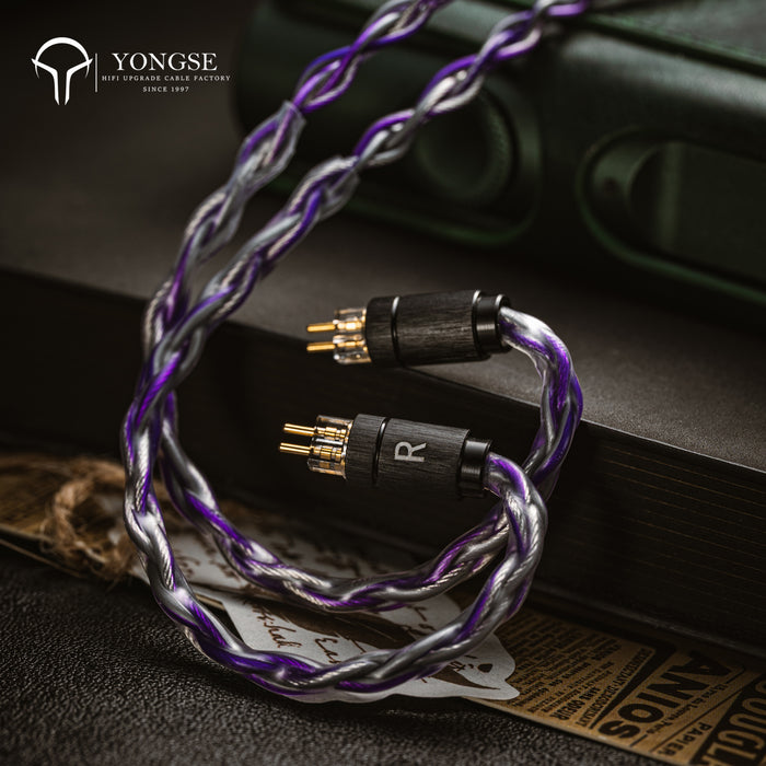 YONGSE Sakurple 8core Silver-plated Monocrystalline Copper Earphone Upgrade Cable