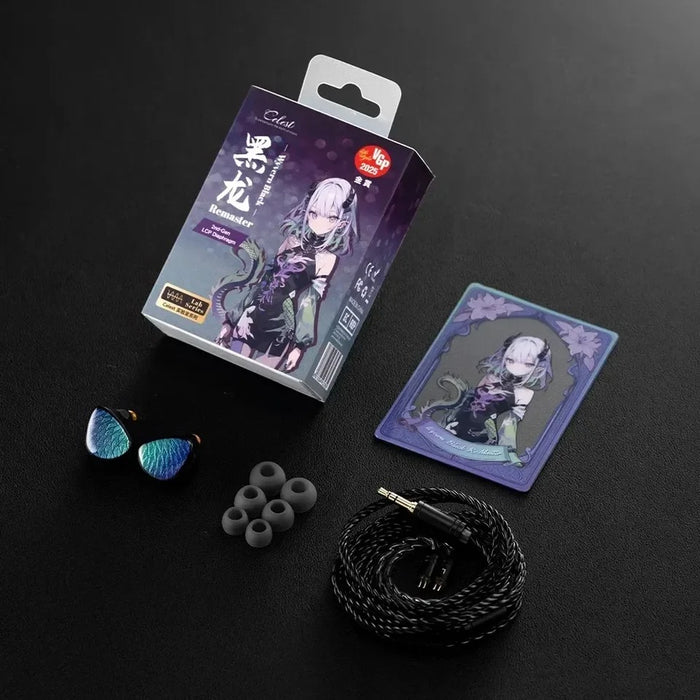 Celest Wyvern-Black Remaster 1DD In-ear Earphone with 10mm LCP 2.0 Dynamic Driver HiFi Music Earbuds 0.78mm Wired Cable