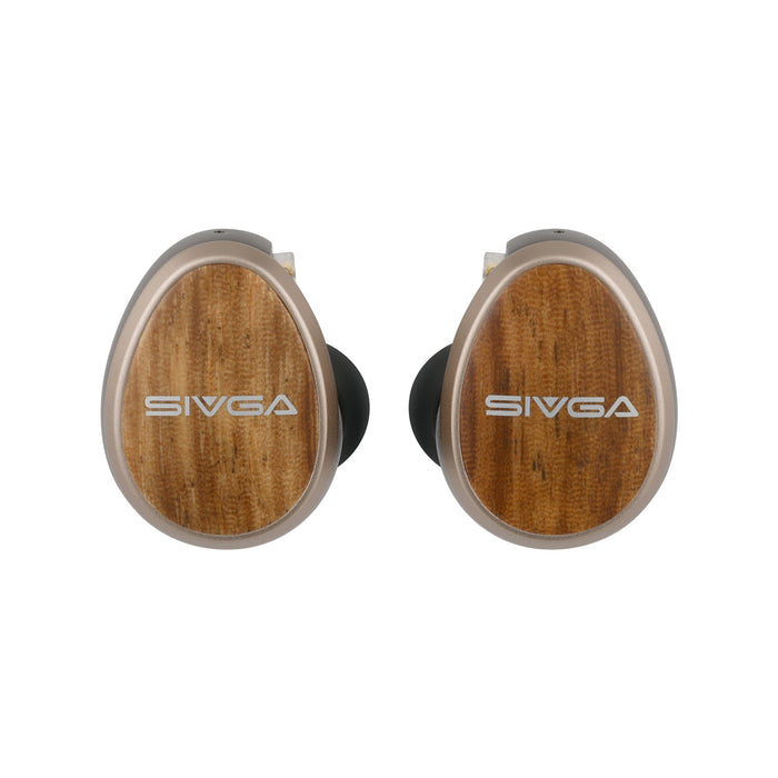 SIVGA Nightingale PRO Earphones Wired Zebra Wood Cover 0.78mm 2pin 4.4 in Ear Flat Speaker HIFI Gaming Earphones Music Accessory