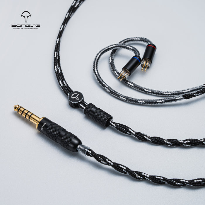 YONGSE Piano Mono-crystal Copper Earphones Upgrade Cable