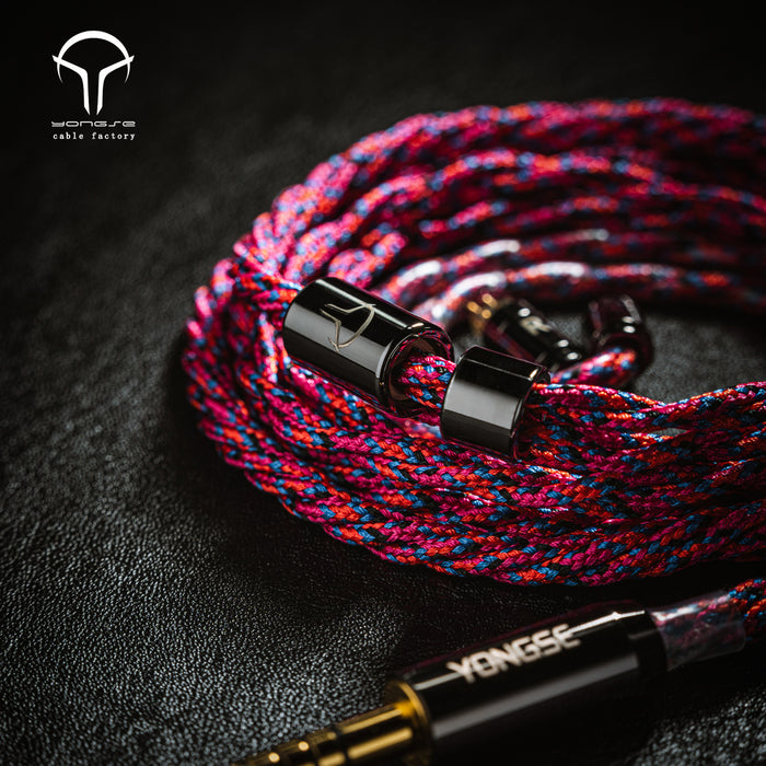 Yongse Tricolora 6N 4 Strands Single Crystal Copper Silver Plated Earsphones Cable
