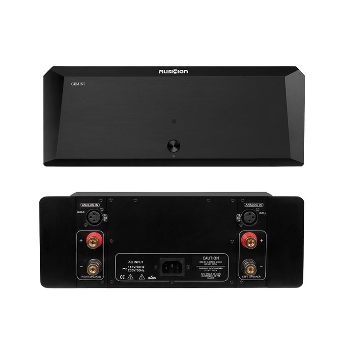 Musician GEMINI Fully Balanced Class AB Power Amplifier – 120W/220W XLR HiFi Stereo Amp