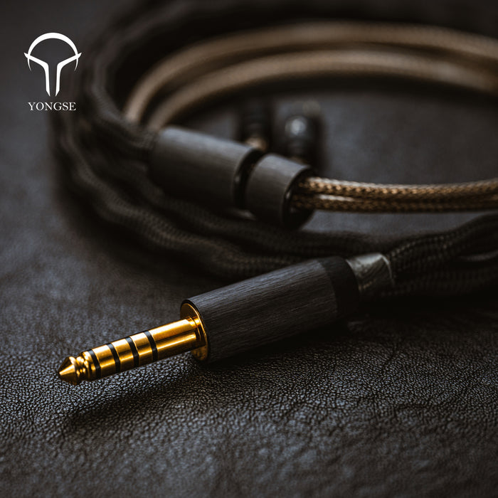 YONGSE BlackSea Earphone Upgrade Cable | 27AWG Litz Coaxial OCC + SPC + Graphene Shielded