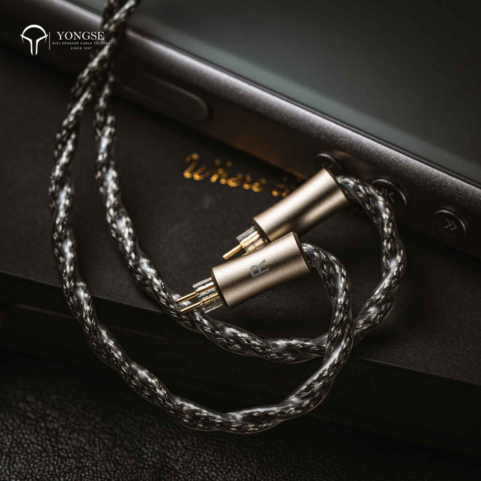 Yongse Vanguard Earphones Cable Hybrid Single Crystal Copper & Silver-Plated Copper with Coaxial Insulation