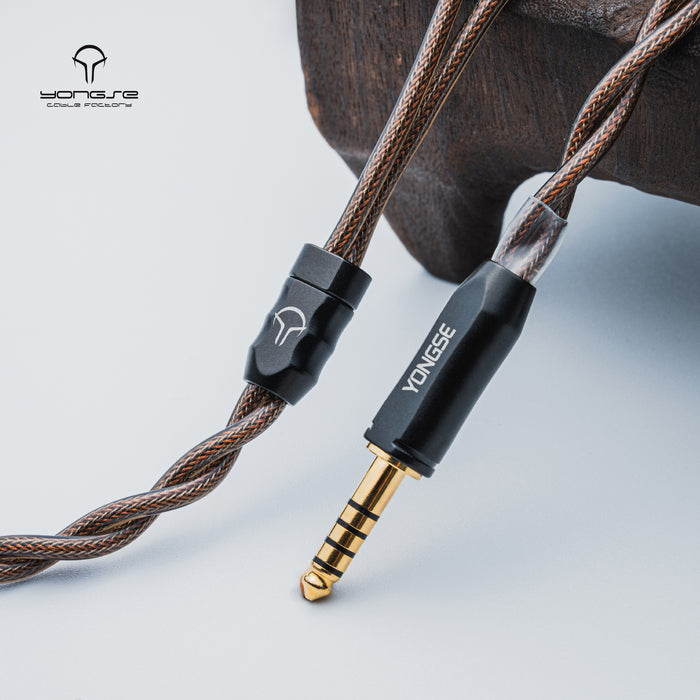 YONGSE Mech-X Silver Plated Mono-crystal Copper Earphone Upgrade Cable with Graphene Shielding