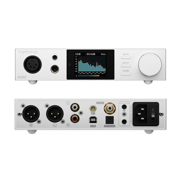 TOPPING DX5 II Fully Balanced DAC & Headphone Amp Combo Dual ES9039Q2M DSD512 PCM768kHz LDAC Decoder amplifier