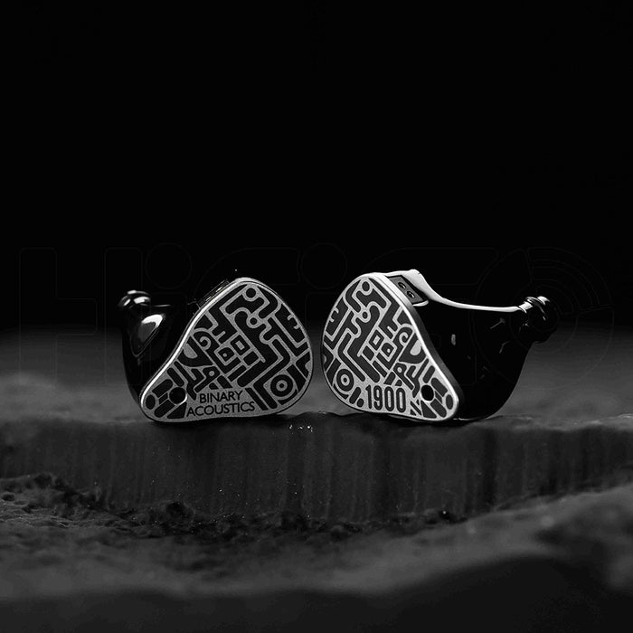 Binary 1900 Hybrid IEMs 10mm DD+6mm Passive Diaphragm+4BA CNC 3-Way Crossover 6N Silver Cable 3.5/4.4mm HiFi In-Ear Earphone