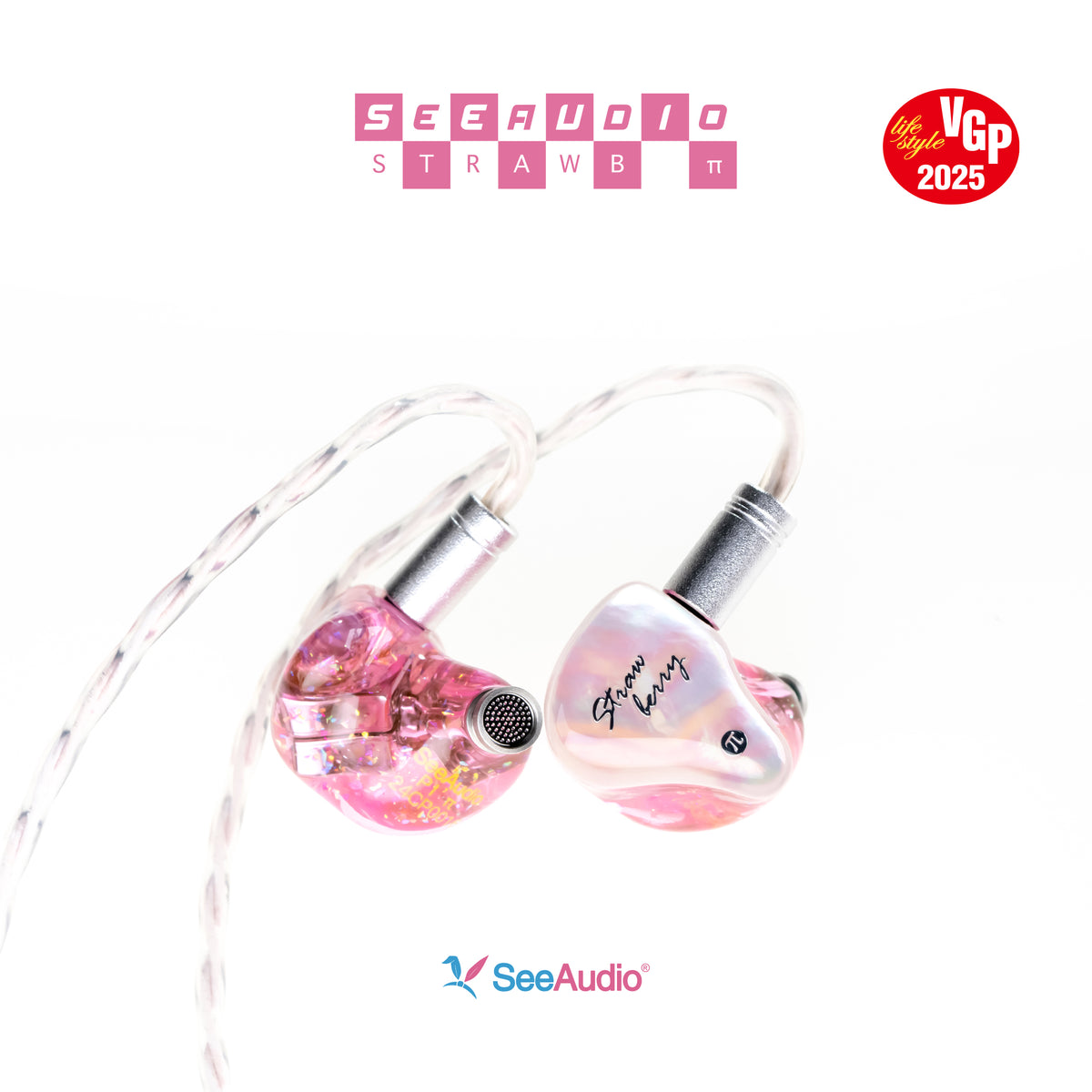 SeeAudio Strawberry π SeeAudio Strawberry PI π 6BA Earphones | Sweet lush tuning