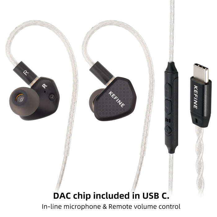 Kefine Klean 10mm DLC Diaphragm Dynamic Driver Hi-Fi In-ear Earphone