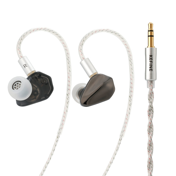 KEFINE Loric PU+ Titanium Diaphragm In-Ear Monitor Earphones Detachable Cable For Hi-Fi Listening Gaming