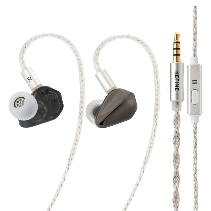 KEFINE Loric PU+ Titanium Diaphragm In-Ear Monitor Earphones Detachable Cable For Hi-Fi Listening Gaming