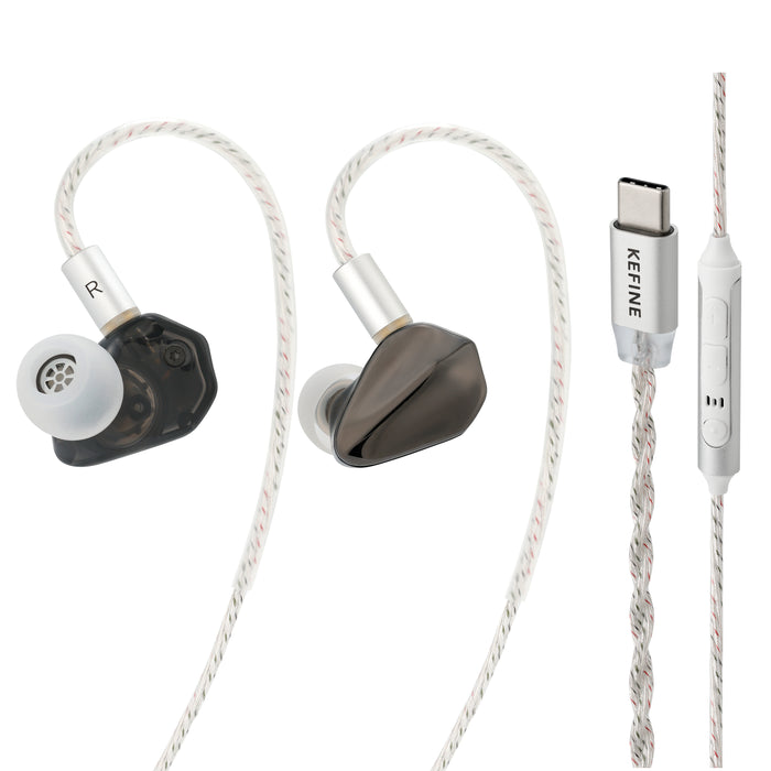 KEFINE Loric PU+ Titanium Diaphragm In-Ear Monitor Earphones Detachable Cable For Hi-Fi Listening Gaming