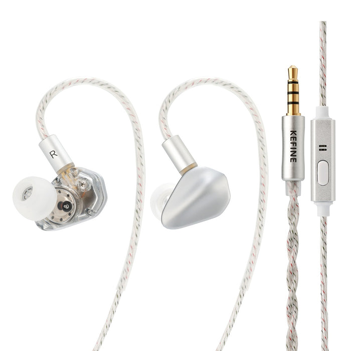 KEFINE Loric PU+ Titanium Diaphragm In-Ear Monitor Earphones Detachable Cable For Hi-Fi Listening Gaming