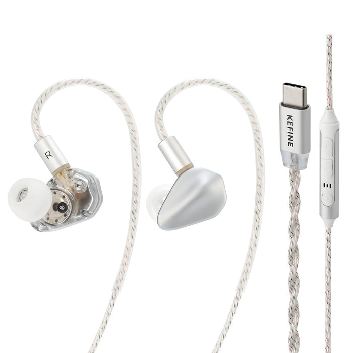KEFINE Loric PU+ Titanium Diaphragm In-Ear Monitor Earphones Detachable Cable For Hi-Fi Listening Gaming