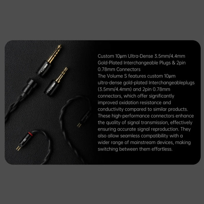 Softears VolumeS / Volume S 2DD +2BA Hybrid Drivers In-ear Monitor Earphones Two Tuning Modes 3.5mm+4.4mm Interchangeable Plugs