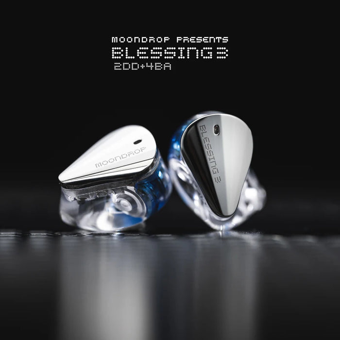 MOONDROP Blessing 3 2DD+4BA Hybrid In‑Ear Monitor IEM Hi‑Fi Wired Earphones 0.78mm 2‑Pin Interchangeable Cable