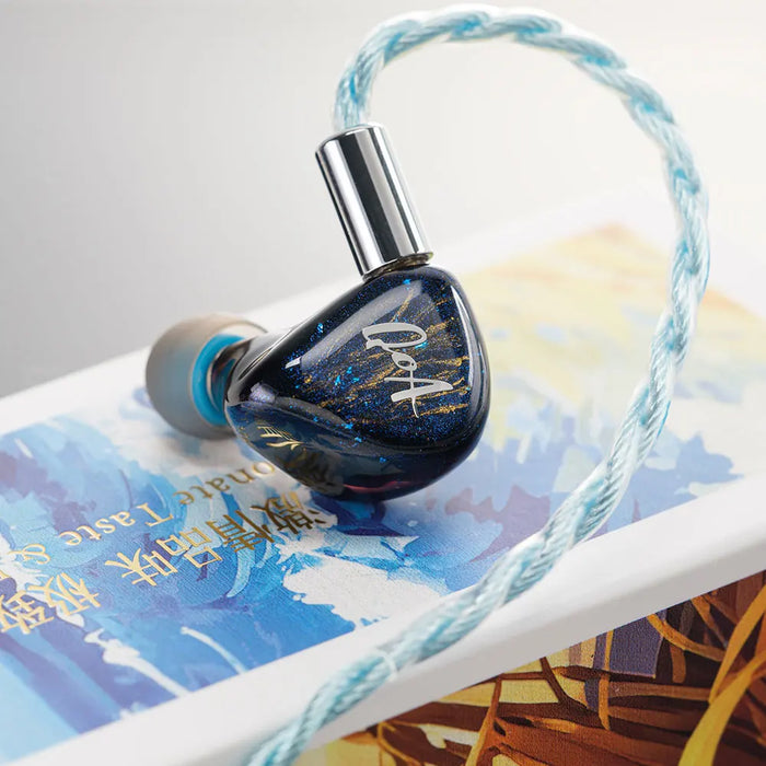 QoA Cloud Scape Headphone 1 Dynamic + 1 Planar In Ear Earphone With 3.5mm 4.4mm Plug Earbuds HiFi Wired Headset Cable IEMs