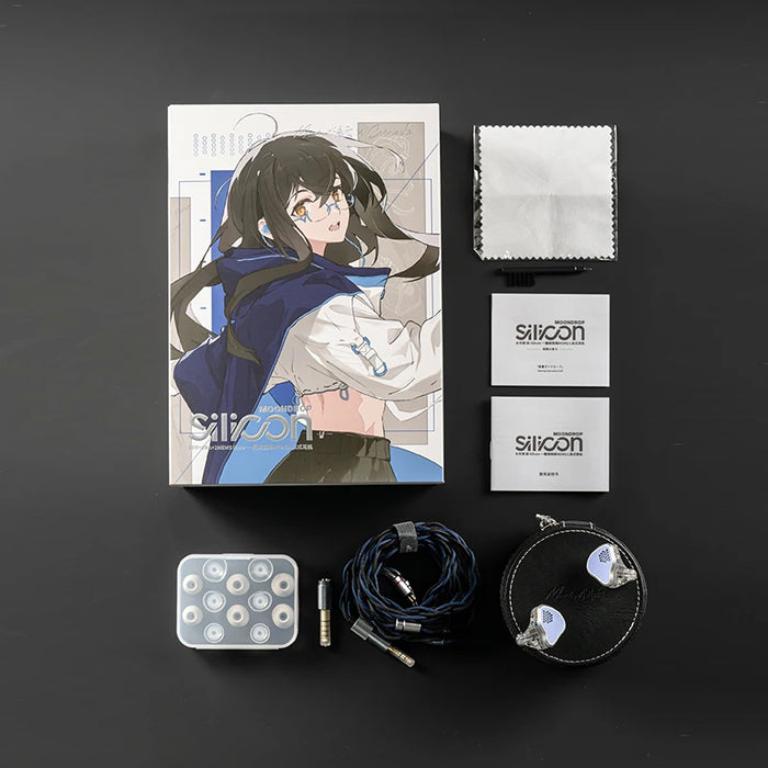 MOONDROP X Crinacle Silicon Earphone 1DD+2BA+2MEMS Tribrid IEMs with 0.78mm 2-pin Universal Interchangeable Cable Design