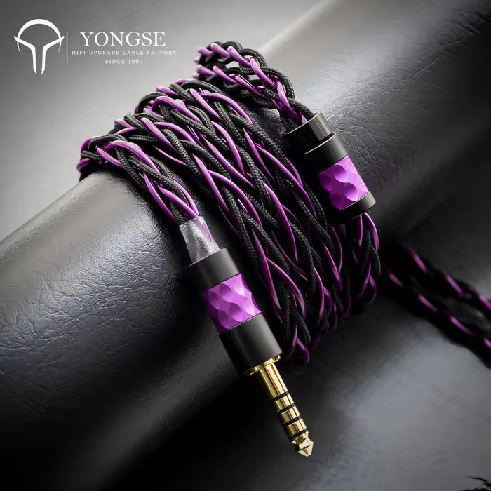 YONGSE DemonKing Flagship Earphone Upgrade Cable | 8-Core Monocrystalline Copper & Silver-Plated Hi-Fi Audio Cable