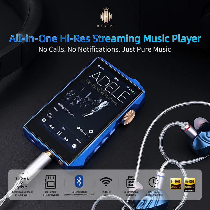 HIDIZS AP80 Pro Max Hi-Res Audio MP3 Player All-in-One Streaming HIFI Music Bluetooth 5.1 Dual ES9219C USB DAC MQA E-book