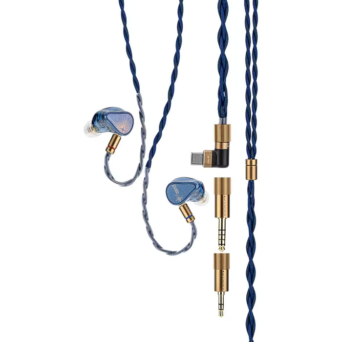 MOONDROP Starfield 3 Dual Dynamic Driver IEMs | 10mm Wood Dome + 7.8mm DLC | Modular Cable with USB-C DSP & 32-Band PEQ