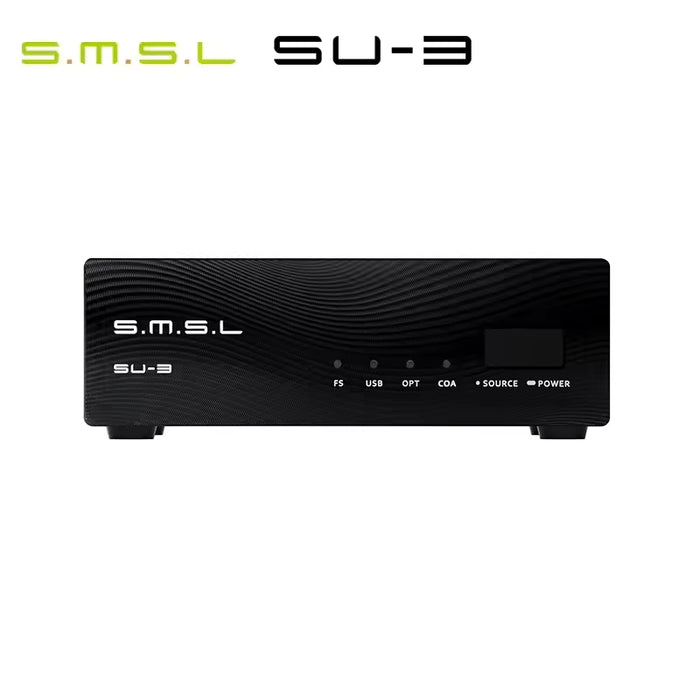 SMSL SU-3 AK4496 Audio DAC | XMOS XU-316 | 32-Band PEQ | Balanced XLR | 32bit/768kHz DSD512
