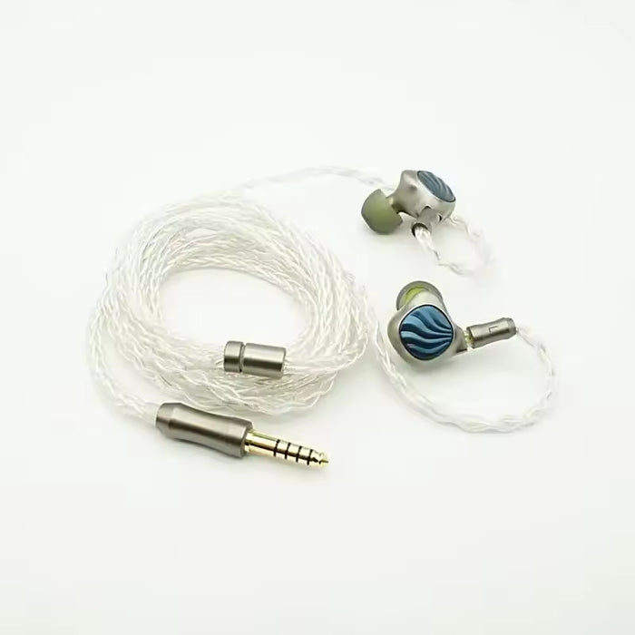 Sound Rhyme SP01 10mm Dual Magnetic Dynamic Driver Iem Carbon Nanotube + Dlc Composite 2Pin 0.78mm Hifi In-Ear Earphones