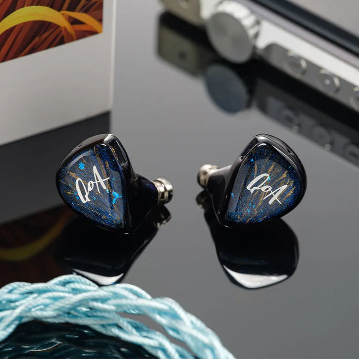QoA Cloud Scape Headphone 1 Dynamic + 1 Planar In Ear Earphone With 3.5mm 4.4mm Plug Earbuds HiFi Wired Headset Cable IEMs
