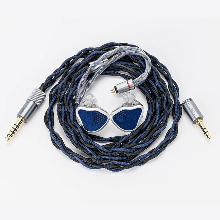 MOONDROP X Crinacle Silicon Earphone 1DD+2BA+2MEMS Tribrid IEMs with 0.78mm 2-pin Universal Interchangeable Cable Design