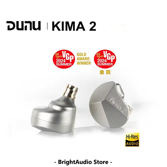 DUNU KIMA 2 In-Ear Monitor | DLC Composite Diaphragm Dynamic Driver IEM with S316 Stainless Steel Shell