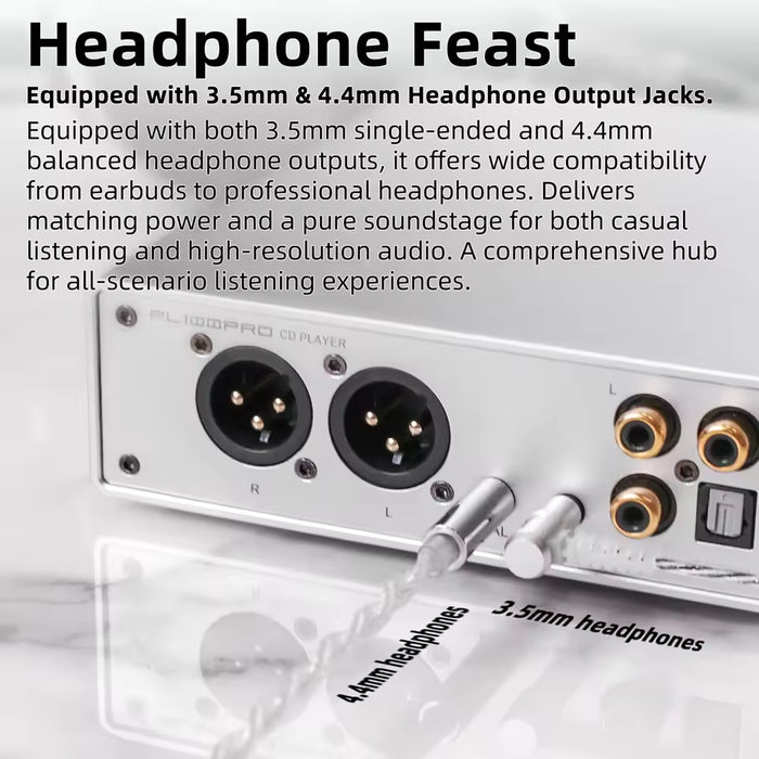 SMSL PL100 Pro MQA-CD Player | Dual CS43131 Audio DAC & Headphone Amplifier