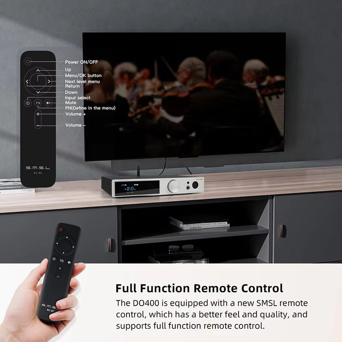 SMSL DO400 Fully Balanced Audio DAC & Headphone Amplifier | ES9039MSPRO MQA-CD Decoder