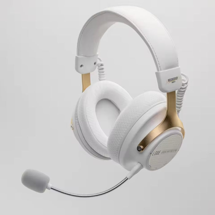 Moondrop GM-01 Pro Wireless Gaming Headset | 50mm Carbon Fiber Driver, Quad-Mode (2.4GHz Low Latency + Bluetooth 6.0), Detachable Mic