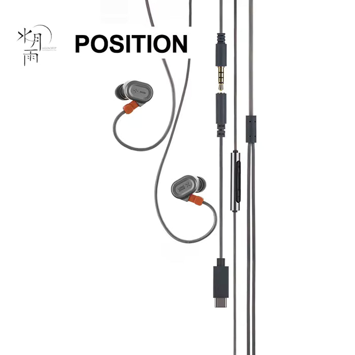 MOONDROP POSITION Gaming IEMs | 10mm Al-Mg Dynamic Driver | USB-C DSP Sound Card & AI Noise-Canceling Mic