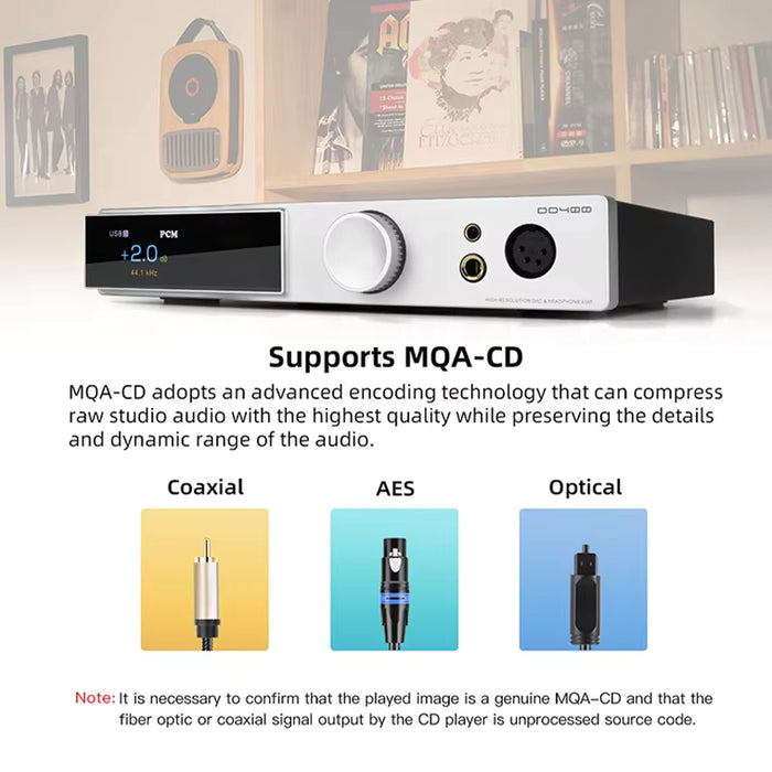 SMSL DO400 Fully Balanced Audio DAC & Headphone Amplifier | ES9039MSPRO MQA-CD Decoder