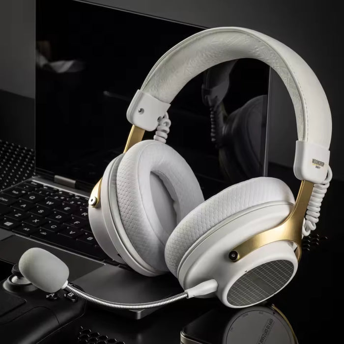 Moondrop GM-01 Pro Wireless Gaming Headset | 50mm Carbon Fiber Driver, Quad-Mode (2.4GHz Low Latency + Bluetooth 6.0), Detachable Mic