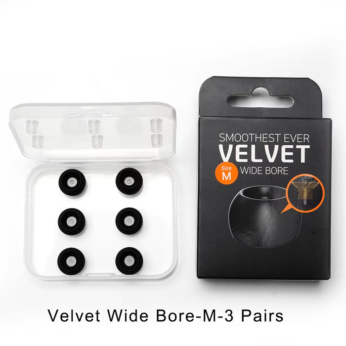 ELOIT / DIVINUS Velvet Wide Bore Silicone Earphone Eartips For 4-6mm Nozzle, Soft Deeply Ear Tips For Earbuds Dunu AFUL