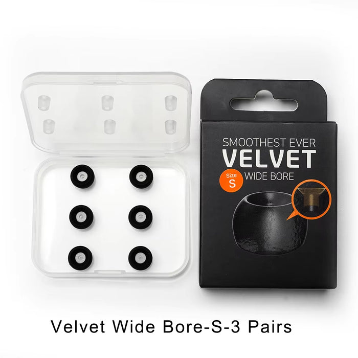 ELOIT / DIVINUS Velvet Wide Bore Silicone Earphone Eartips For 4-6mm Nozzle, Soft Deeply Ear Tips For Earbuds Dunu AFUL