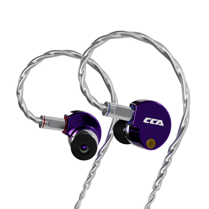 CCA-Phoenix Game E-sports Headphones In-ear wired earplugs HiFi monitoring subwoofer metal round hole and Type-C microphone 0.78