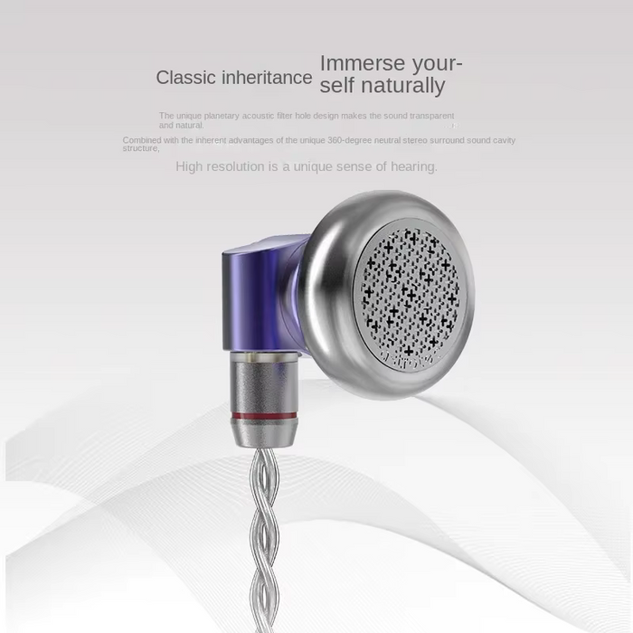 Astrotec Lyra Clover/Limited Flagship Flat Headset Hifi Wired Earphone Flat Head Plug Earburd Metal Music Headphones
