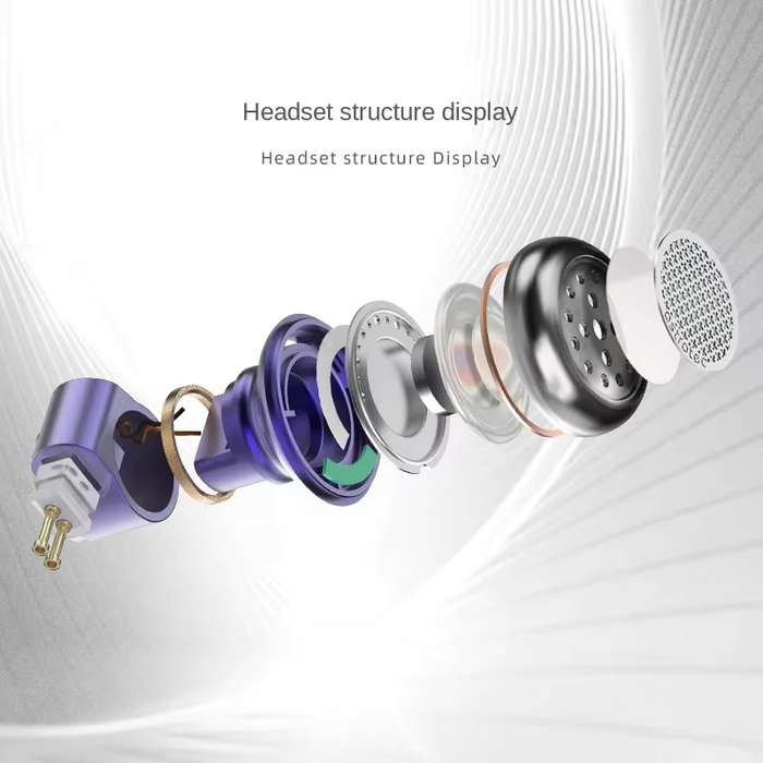Astrotec Lyra Clover/Limited Flagship Flat Headset Hifi Wired Earphone Flat Head Plug Earburd Metal Music Headphones