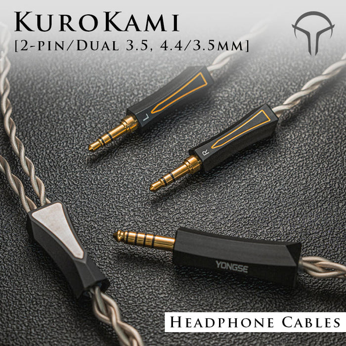 Yongse KuroKami 6N Silver-plated Mono-crystal Copper + Graphene Shielding Layer Headphones Earphone Upgrade Cable