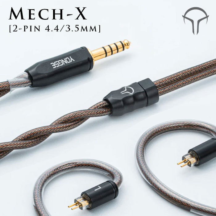 YONGSE Mech-X Silver Plated Mono-crystal Copper Earphone Upgrade Cable with Graphene Shielding